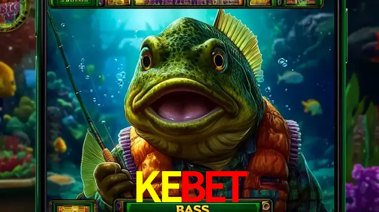 Personagem de peixe pescador do popular jogo de slot com tema de pescaria, uma das emocionantes opções de caça-níqueis para jogar e ganhar no cassino KEBET.